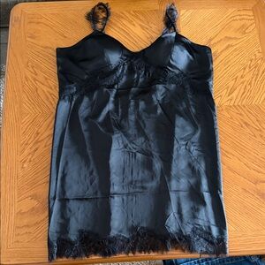 Express Black Mini Dress (Silk & Lace)